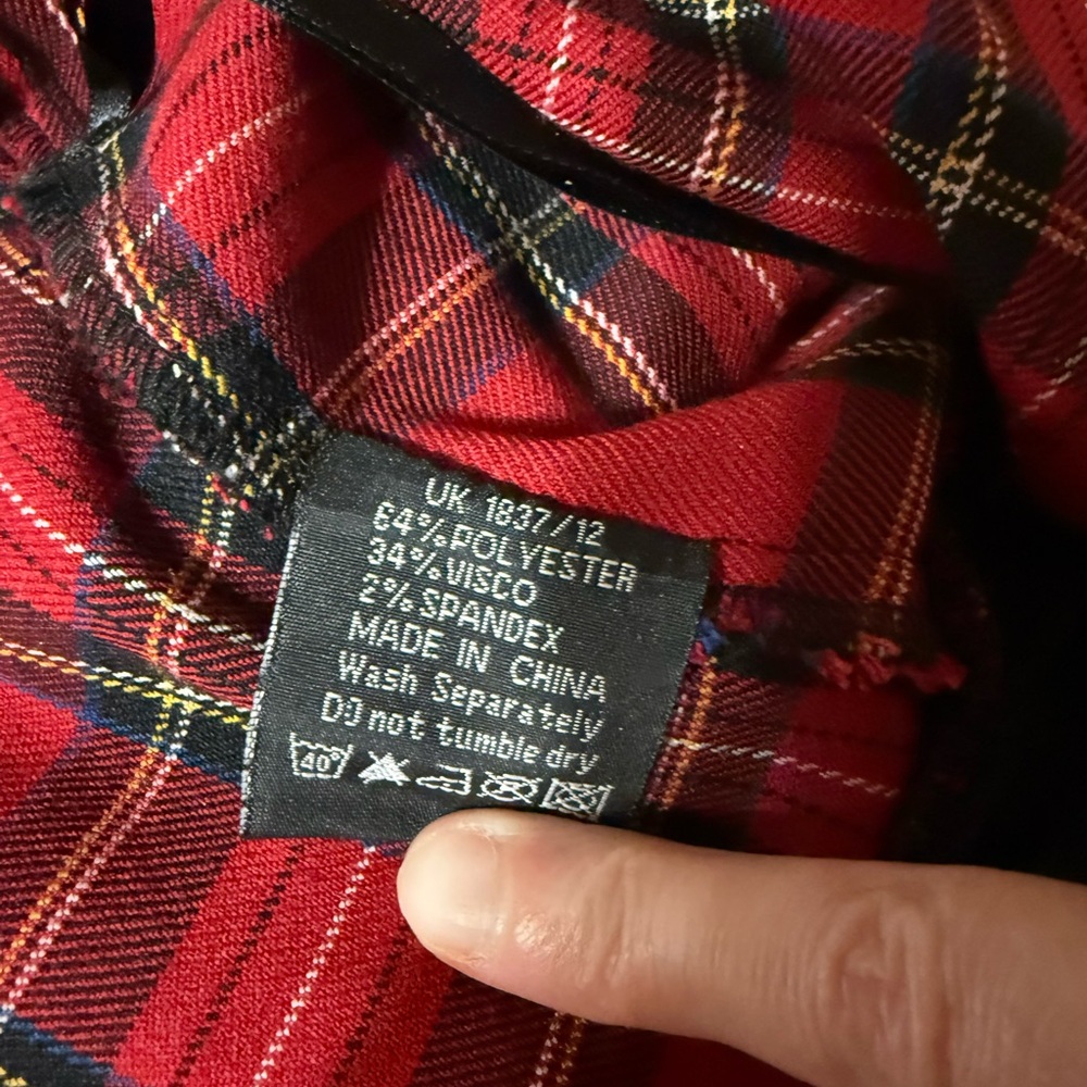 Hell Bunny Red Plaid Dress with Black Accents. Ladies Large - Picture 9 of 12
